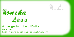monika less business card
